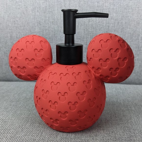 Disney Bath Disney Mickey Mouse Red Hand Soap Dispenser With Mickey